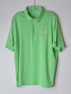 Notre Dame South Bend Country Club Under Armour Mens XL Playoff Polo Green Shirt